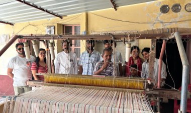 खेसला के उत्पादन व बुनकरों की आत्मनिर्भरता को लेकर आईआईटी जोधपुर का शोधार्थी दल अंतिम दिन पहुंचा लेटा और हरजी