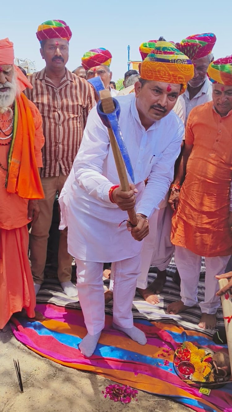 कवराड़ा में 7 करोड़ 26 लाख से बनेगा रामदेव पुल, आहोर विधायक छगनसिंह राजपुरोहित ने किया शिलान्यास
