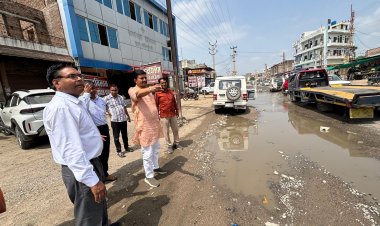 आहोर में माधोपुरा मुख्य मार्ग सीसी बनेगा, विधायक ने अधिकारियों के साथ किया निरीक्षण