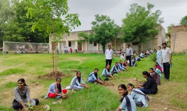 बागरा के पीएमश्री विद्यालय में ‘हरियालो राजस्थान - एक पेड़ माँ के नाम’ अभियान के तहत वृक्षारोपण