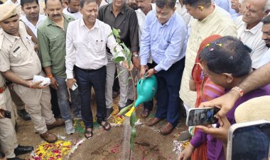 हरियाली तीज पर जिला स्तरीय वन महोत्सव के तहत भूति गांव में लगाए 1000 पौधे