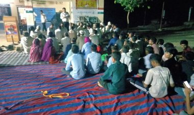 बोकड़ा में शिक्षा विभाग की रात्रि चौपाल का आयोजन