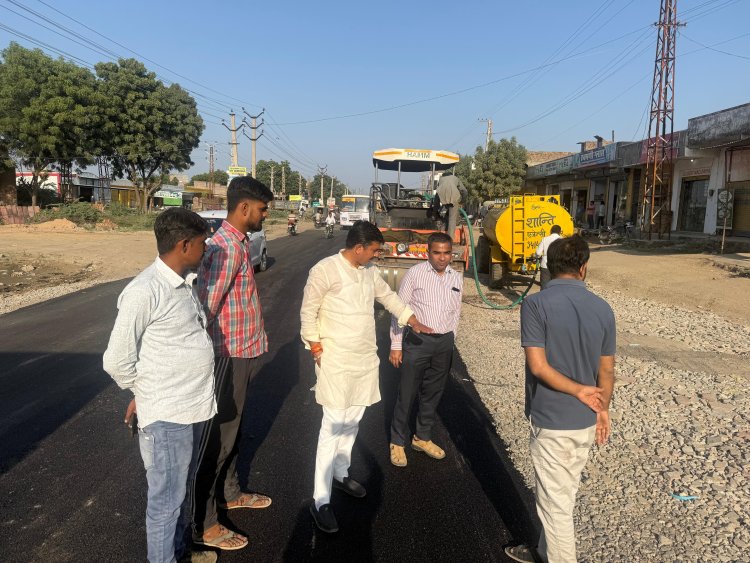 विधायक राजपुरोहित ने आहोर-माधोपुरा सड़क डामरीकरण कार्य का निरीक्षण कर समय के लिए अधिकारियों को किया पांबद