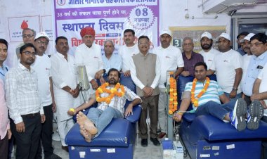 जालोर नागरिक सहकारी बैंक के तत्वावधान में 100 यूनिट किया रक्तदान