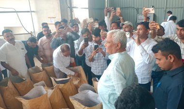 कृषि मंत्री किरोड़ीलाल मीणा ने सांचौर में खाद बीज फैक्ट्रियों व गोदामों का किया औचक निरीक्षण