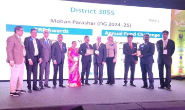 रोटरी प्रांतपाल मोहन पाराशर अंतर्राष्ट्रीय स्तर पर सम्मानित
