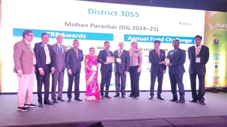 रोटरी प्रांतपाल मोहन पाराशर अंतर्राष्ट्रीय स्तर पर सम्मानित