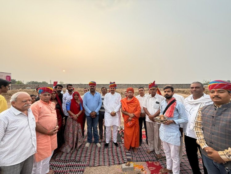 भूति -रोड़ला के बीच खारी नदी पर पुल निर्माण कार्य का किया भूमि पूजन