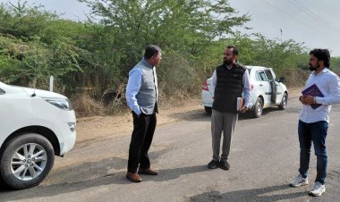 जिला कलक्टर ने सायला उपखण्ड क्षेत्र में सड़कों का किया औचक निरीक्षण