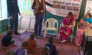 केंद्रीय विद्यालय जालोर व मालनाथ की ढाणी में विद्यार्थियों को दी गई यातायात नियमों की जानकारी