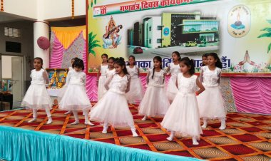 बागरा में आदर्श विद्या मंदिर माध्यमिक विधालय द्वारा हर्षोल्लास एवं देश भक्ति के साथ मनाया 77वां गणतंत्र दिवस 