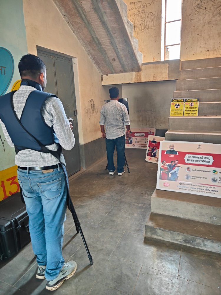 हैंडहेल्ड पोर्टेबल एक्स-रे मशीन से लेटा में 175 ग्रामीणों के किए गए डिजिटल एक्स-रे