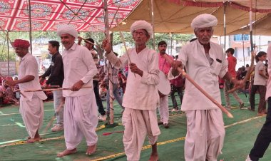 भाद्राजून में पारंपरिक वेशभूषा में थिरकते कदमों से गेरियों ने मन मोहा