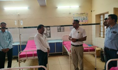 लू-तापघात के प्रभावी प्रबंधन को लेकर डिप्टी सीएमएचओ डॉ वीरेंद्र हमथानी ने स्वास्थ्य केंद्रों का औचक निरीक्षण