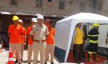 जालोर जिला मुख्यालय पर हवाई हमले और आगजनी की हुई मॉकड्रिल