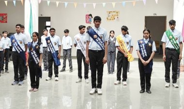 जालोर के वीआर गुरुकुल स्कूल में स्टूडेंट काउंसिल का पदग्रहण समारोह आयोजित