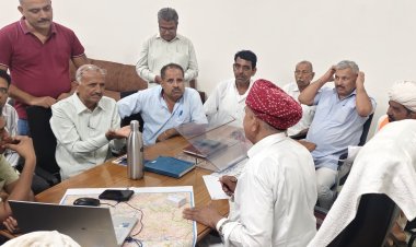 माही परियोजना को किसानों के साथ सांसद लुम्बाराम चौधरी की हुई बैठक