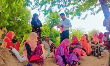 चांदराई में फूटा नाडा जीर्णोद्धार कार्य का लोकपाल ने किया निरीक्षण, दिए निर्देश