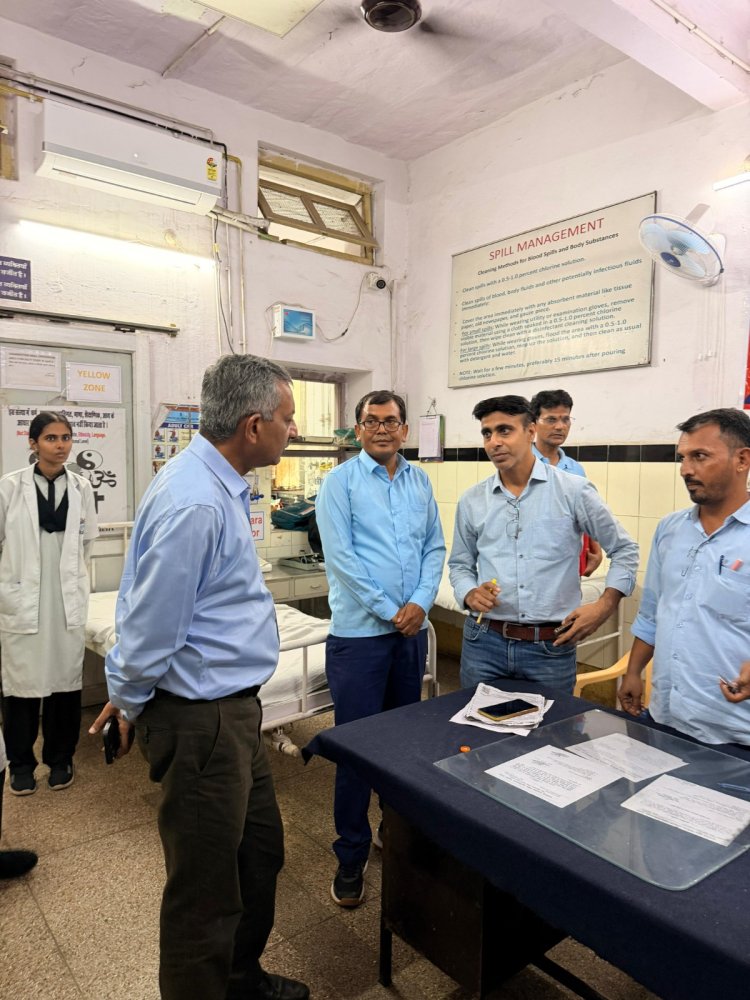अतिरिक्त जिला कलक्टर ने जिला चिकित्सालय का किया औचक निरीक्षण