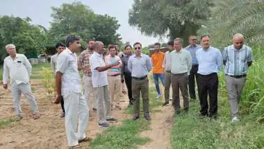 संयुक्त सचिव एवं केंद्रीय नोडल अधिकारी ने किया निरीक्षण : सायला में मोरिंगा, खजूर एवं अनार के बगीचों का किया अवलोकन, बावतरा में किनोवा प्रोसेसिंग यूनिट का निरीक्षण कर कृषि नवाचारों, चुनौतियों एवं मूल्य-संवर्धित उत्पादों पर की विस्तृत चर्चा