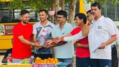 खेल दिवस पर आयोजित सद्भावना वालीबाल प्रतियोगिता में भीनमाल पैरामाउंट विजेता 