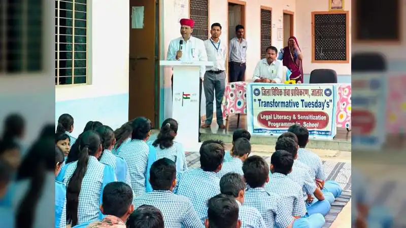 पीपलेश्वर उच्च माध्यमिक विद्यालय लेटा में विधिक साक्षरता एवं जागरूकता कार्यक्रम आयोजित