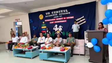 वीआर गुरुकुल जालोर में हिन्दुस्तान स्काउट्स एवं गाइड्स कैप सेरेमनी का आयोजन