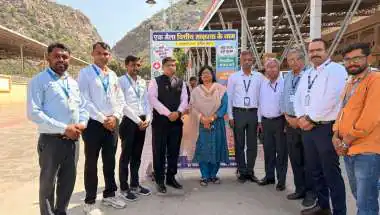 सुंधा माता प्रवेश द्वार प्रांगण में वित्तीय साक्षरता मेले का हुआ आयोजन, सरकारी योजनाओं और बीमा के प्रति किया जागरूक